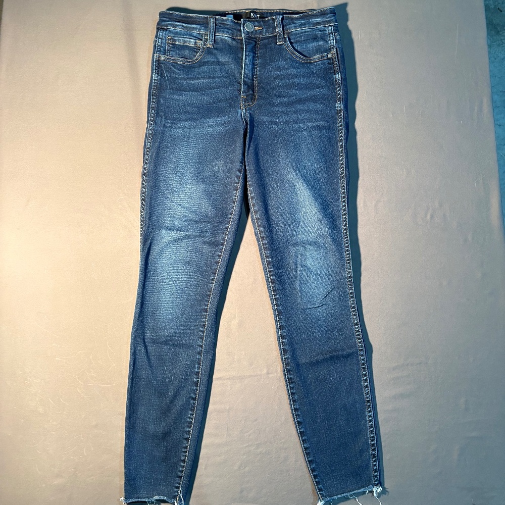 Kut from the Kloth skinny jeans with frayed hem